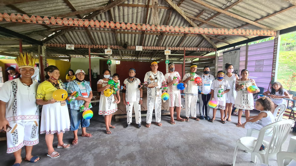 Centro Karuara na premiação do terceiro lugar. Foto: Clodsonei Medeiros Nascimento